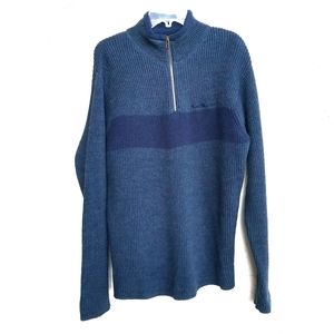 TIMBERLAND 1/4 Zip 100% Wool Sweater Size M